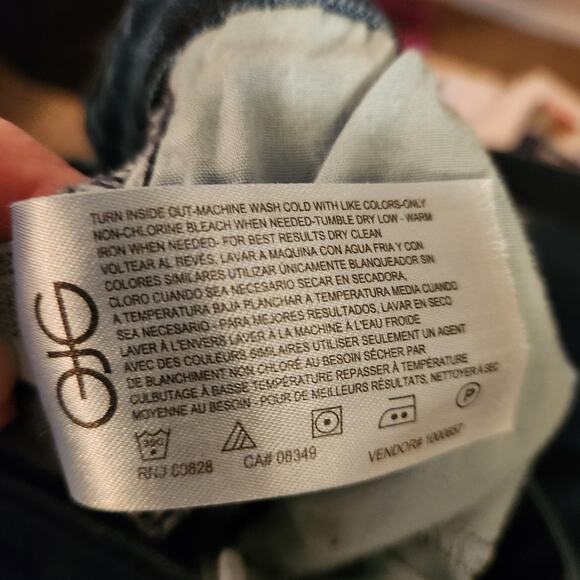 WILLIAM RAST Jeans Juniors 31 Blue Dark Wash Super High Rise Flare Crop Stretch - Picture 7 of 12